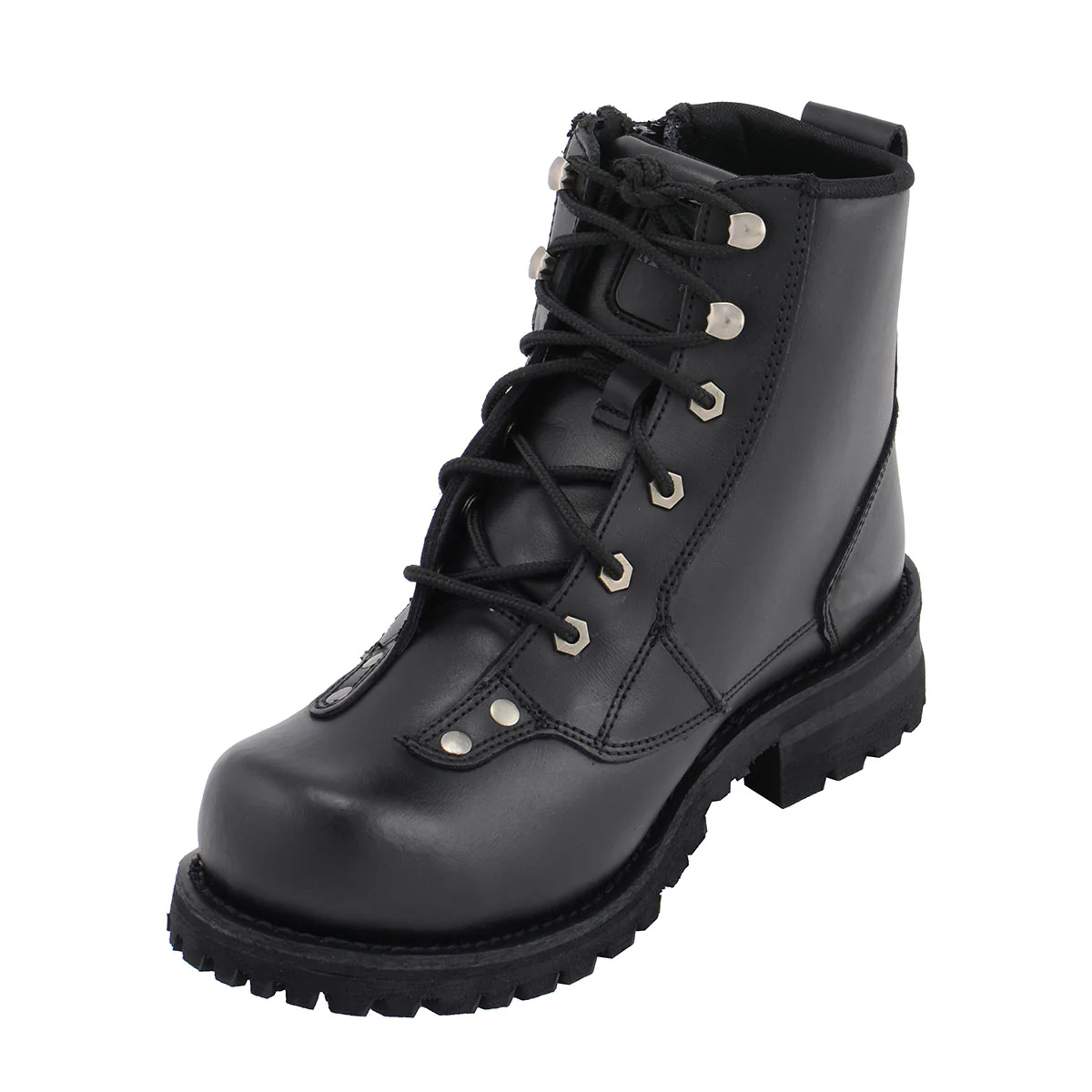 M Boss Motorcycle Apparel BOS49007 Men's 7 Inch Black Outlaw Leather Motorcycle Boots - Image 3
