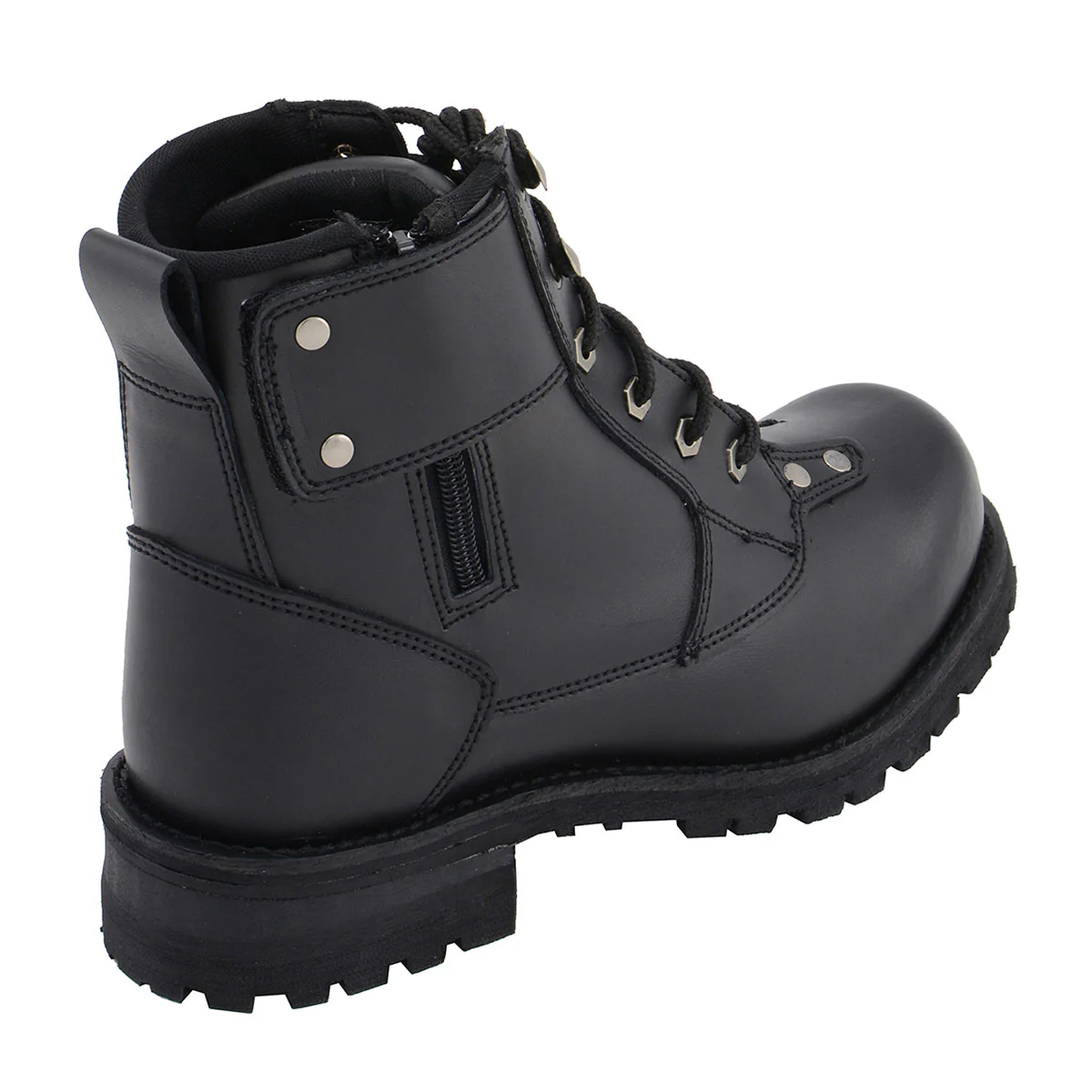 M Boss Motorcycle Apparel BOS49007 Men's 7 Inch Black Outlaw Leather Motorcycle Boots - Image 5