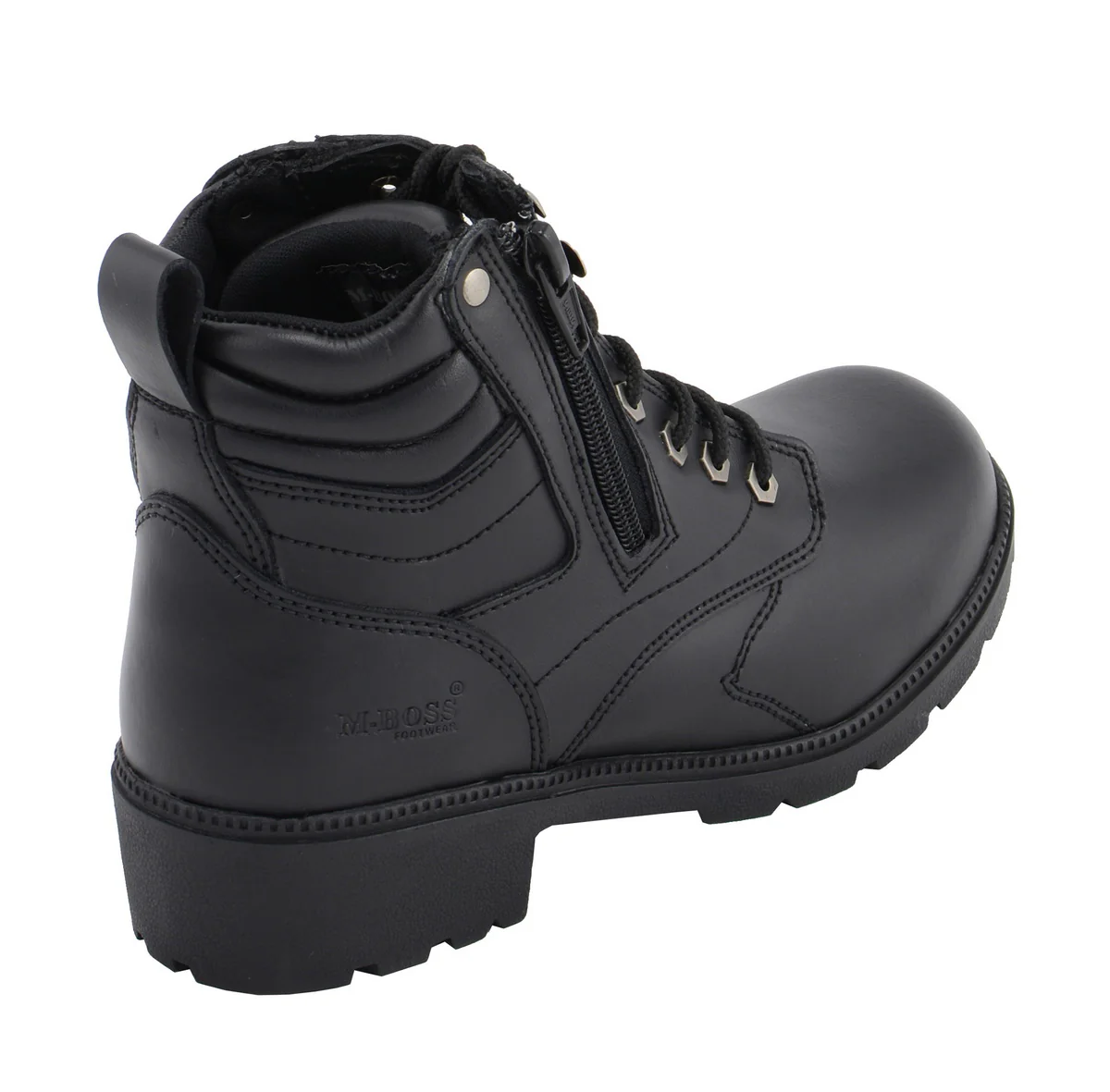 M Boss Motorcycle Apparel BOS49300 Ladies 7 inch Black Rally Style Leather Motorcycle Boots - Image 5