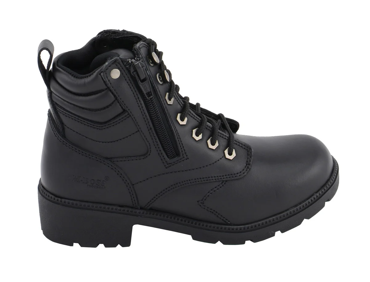 M Boss Motorcycle Apparel BOS49300 Ladies 7 inch Black Rally Style Leather Motorcycle Boots - Image 6