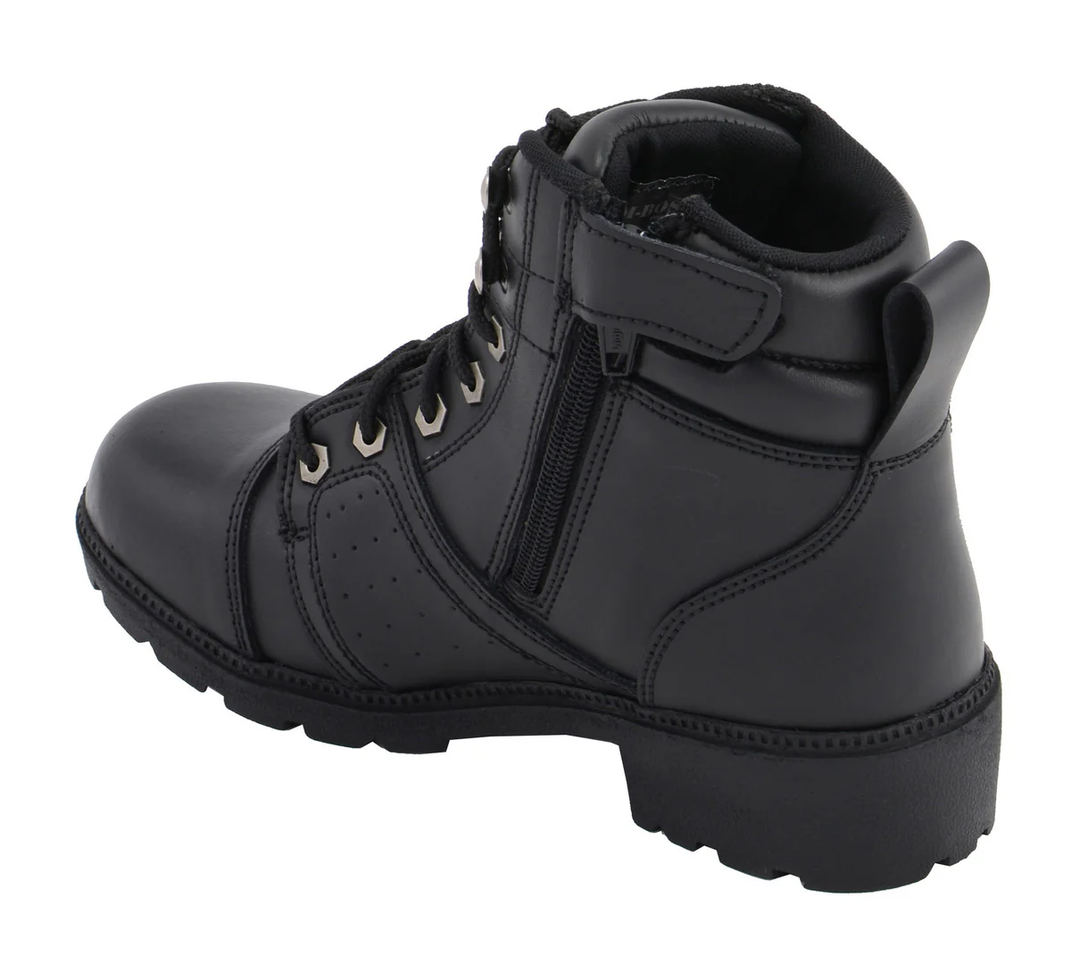 M Boss Motorcycle Apparel BOS49302 Ladies 6 Inch Black Accelerator Leather Motorcycle Boots - Image 4