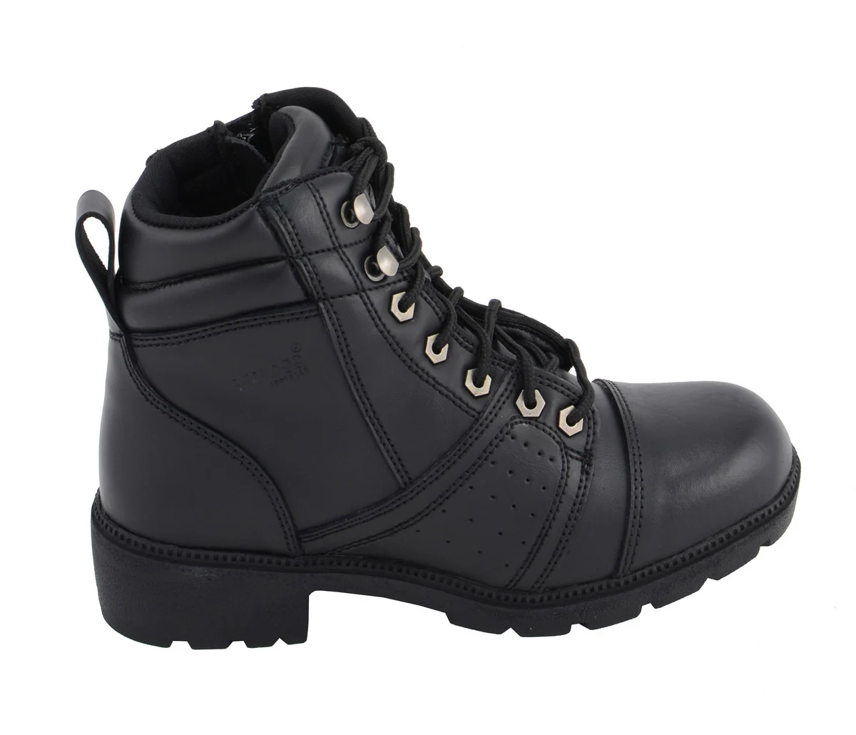 M Boss Motorcycle Apparel BOS49302 Ladies 6 Inch Black Accelerator Leather Motorcycle Boots - Image 6