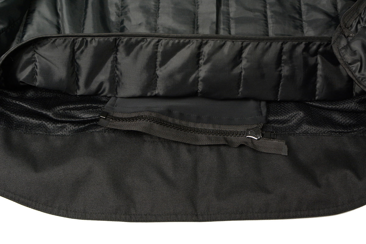 M Boss Motorcycle Apparel BOS11700 Men's Black Nylon Motorcycle Racer Riding Jacket with Reflective Piping - Image 9