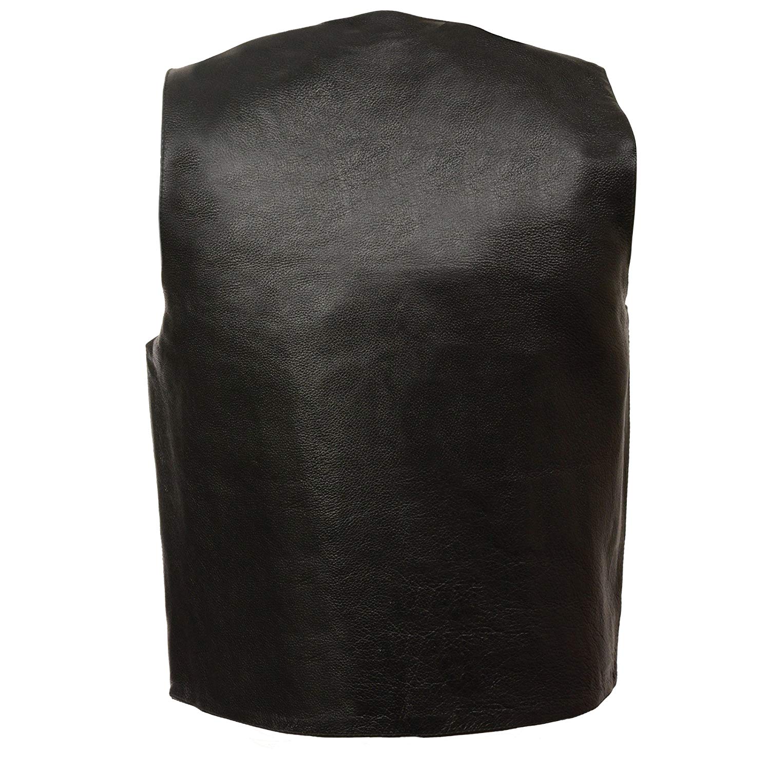 M Boss Motorcycle Apparel BOS13513 Men's Black Leather Classic Style Western Motorcycle Rider Vest - Image 3