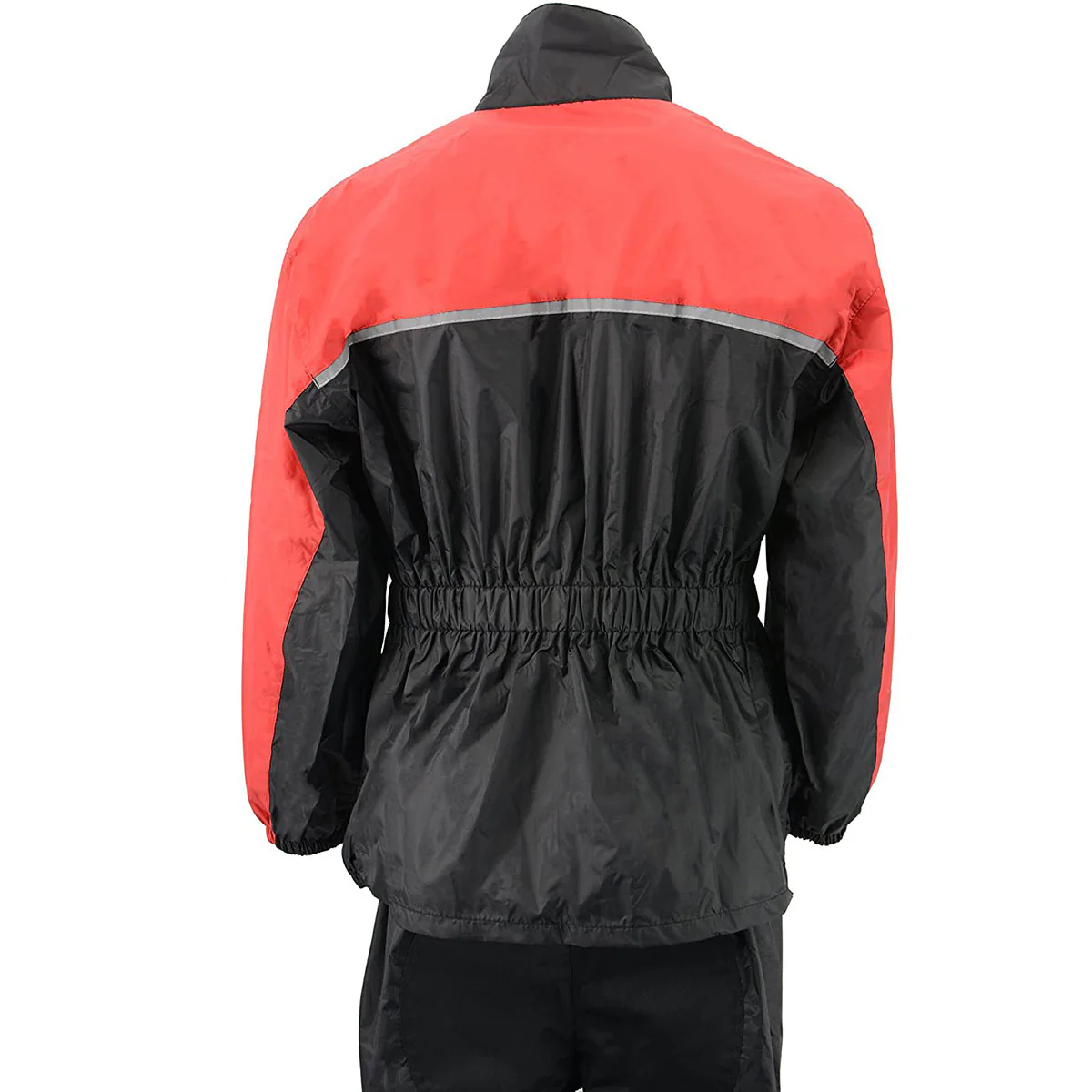 M-Boss Motorcycle Apparel BOS19500 Men’s Black and Red 2-Piece Motorcycle Rain Suit - Image 10