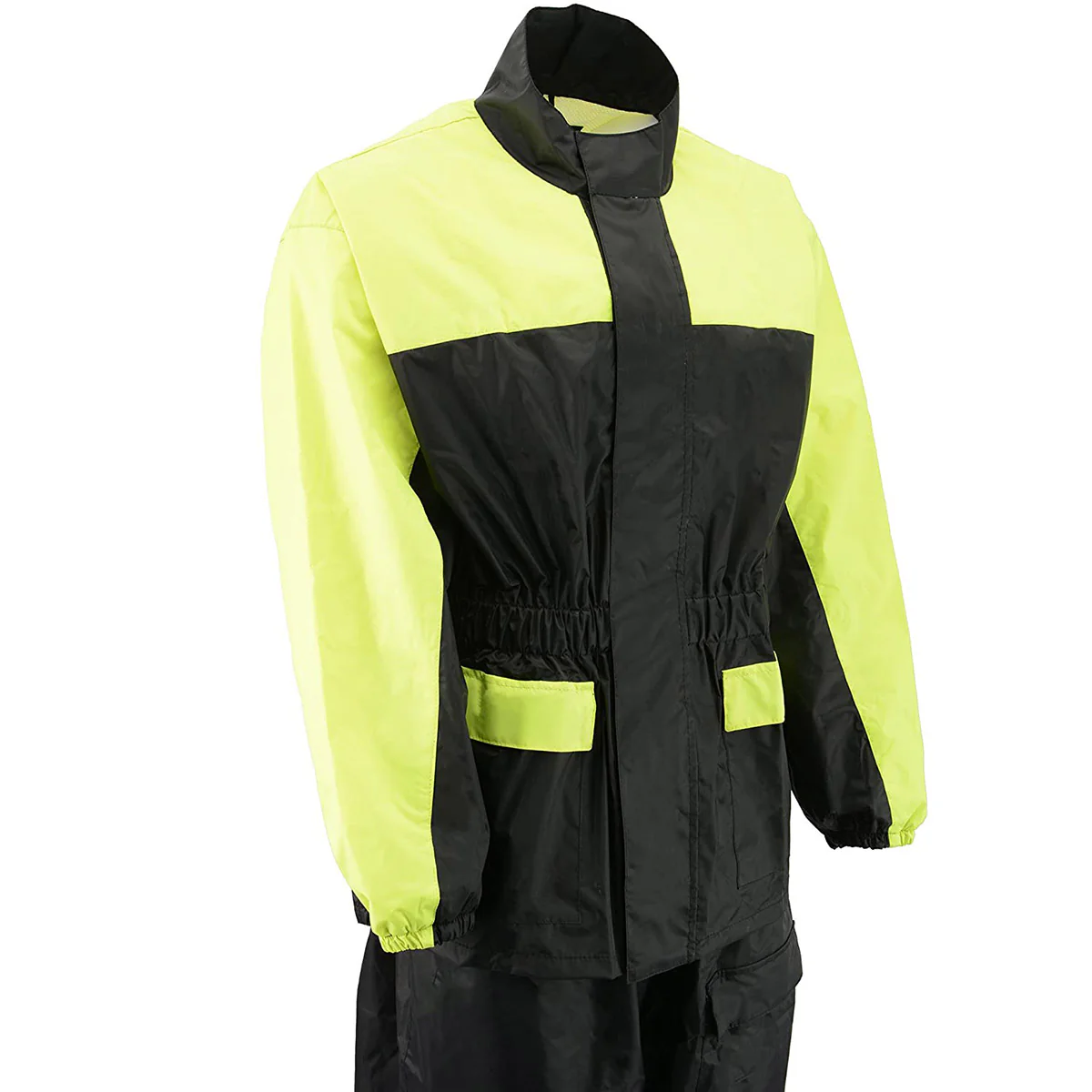 M-Boss Motorcycle Apparel BOS19500 Men’s Black and Red 2-Piece Motorcycle Rain Suit - Image 13
