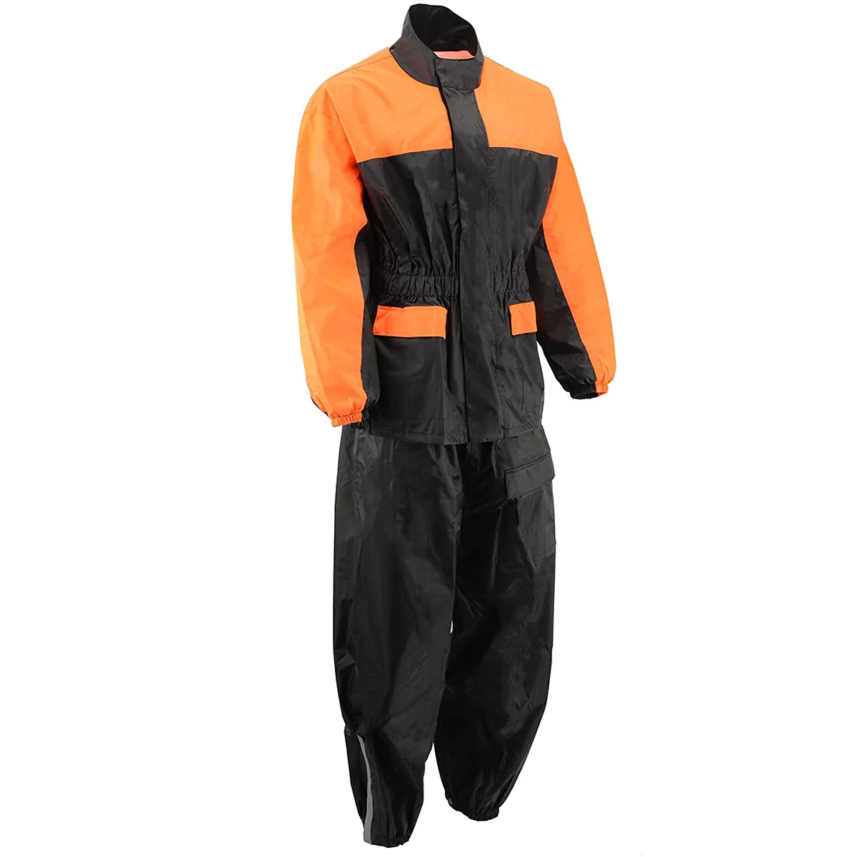 M-Boss Motorcycle Apparel BOS19500 Men’s Black and Red 2-Piece Motorcycle Rain Suit - Image 15