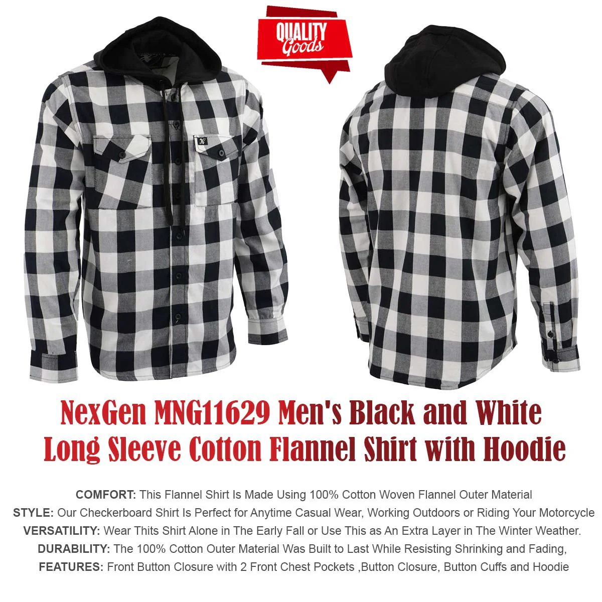 Men’s Box-2 Bundle Pack with Flannel Hoodie, Printed T-Shirt, Skull Cap and Face Mask - Image 3