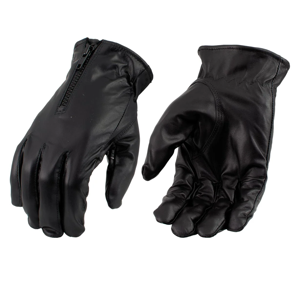 Men’s XG2055 Black Winter Biker Leather Motorcycle Riding Gloves - Image 3