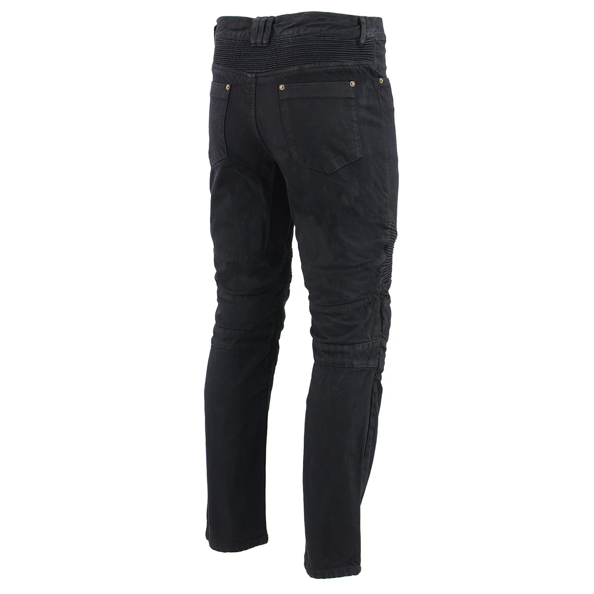 Men’s XS2822 Black Denim Motorcycle Pants with CE Approved Armor - Image 2