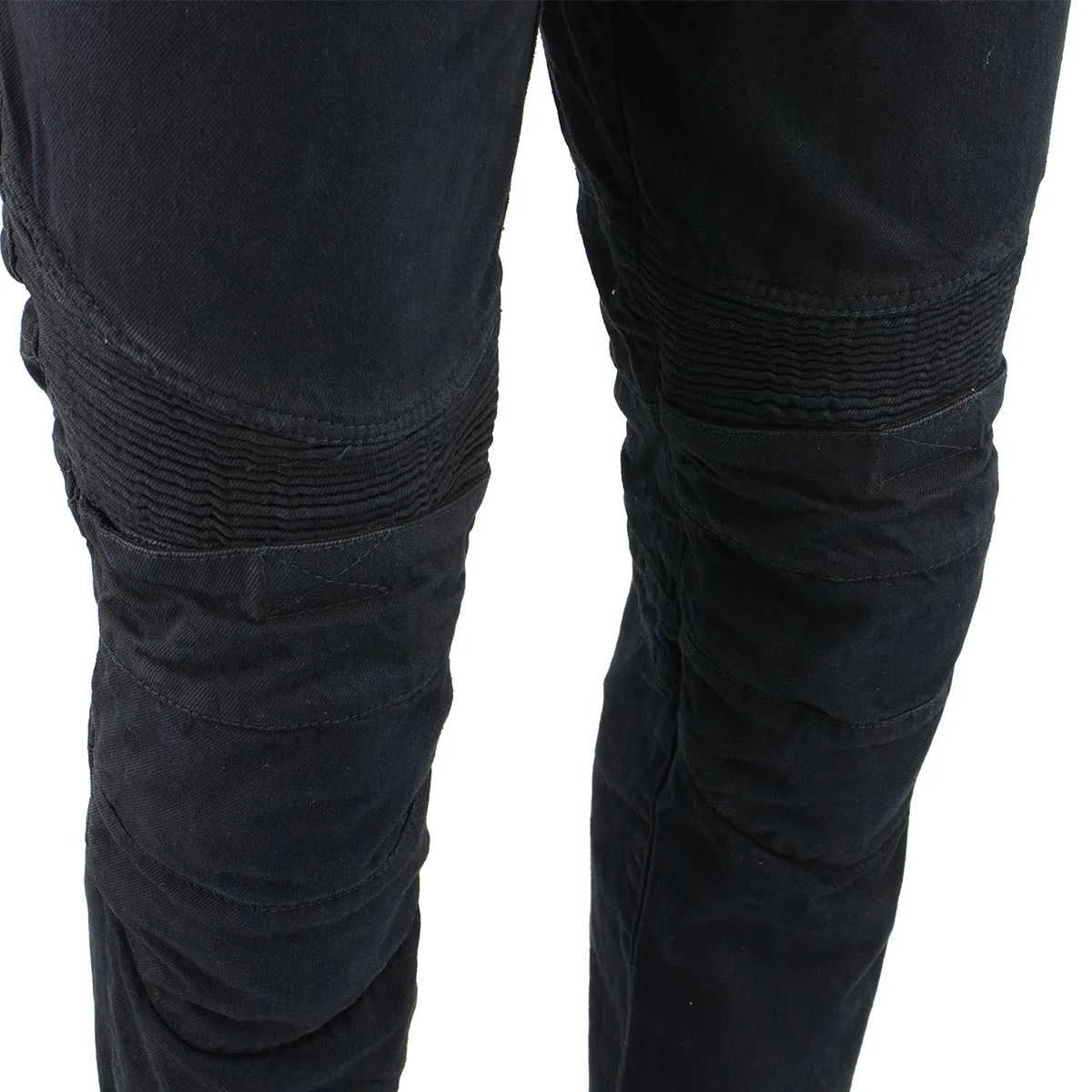 Men’s XS2822 Black Denim Motorcycle Pants with CE Approved Armor - Image 4