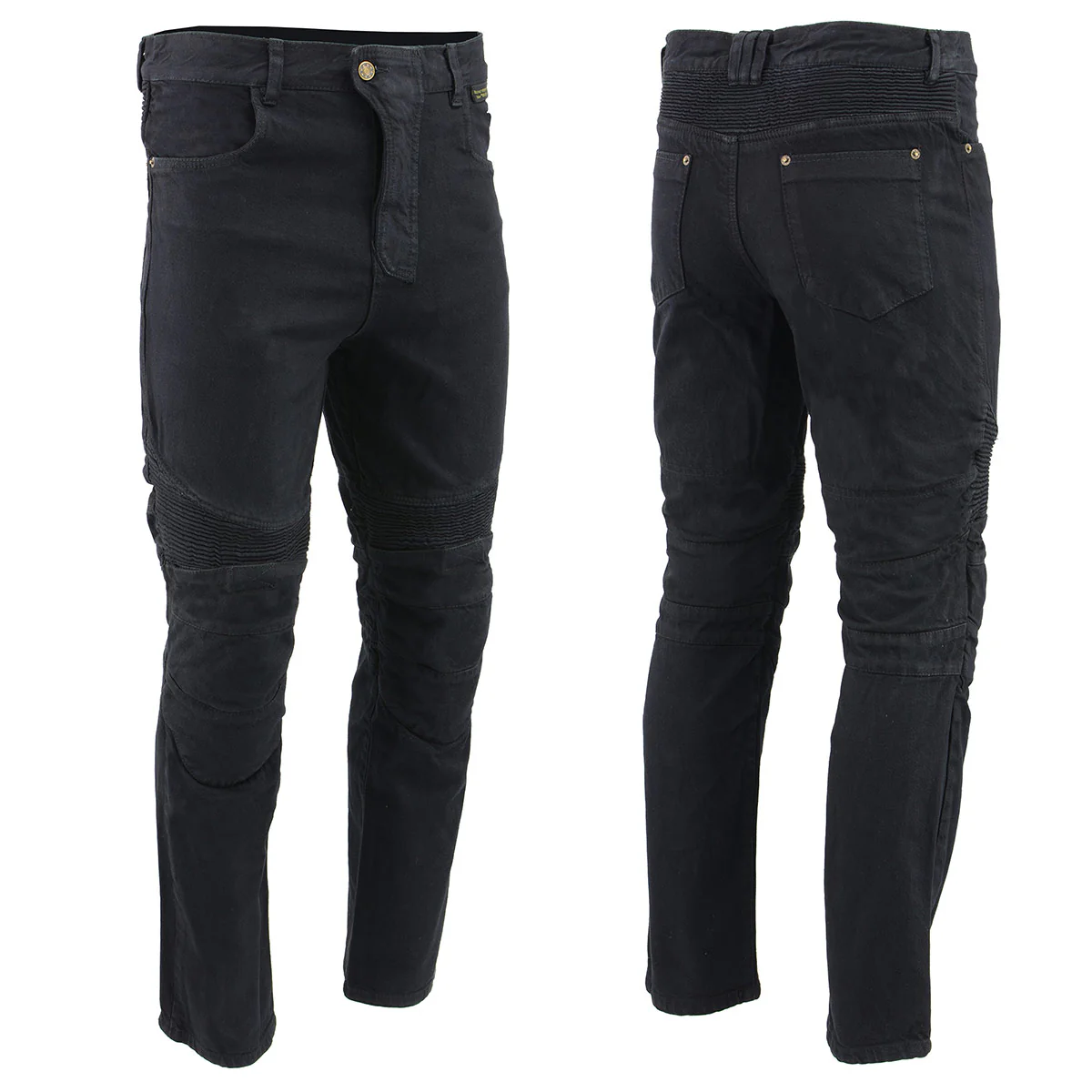 Men’s XS2822 Black Denim Motorcycle Pants with CE Approved Armor - Image 5