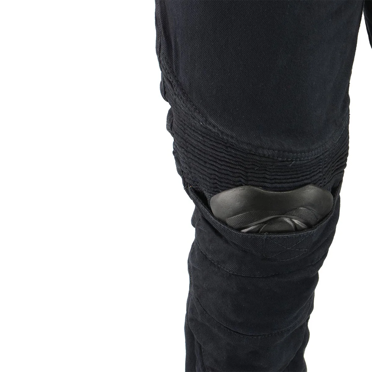 Men’s XS2822 Black Denim Motorcycle Pants with CE Approved Armor - Image 6