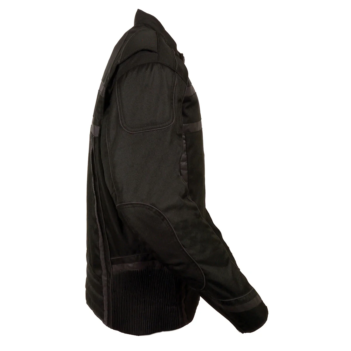 Milwaukee Leather MPM1740 Men's Black Vented Textile Jacket with Reflective Stripes - Image 9
