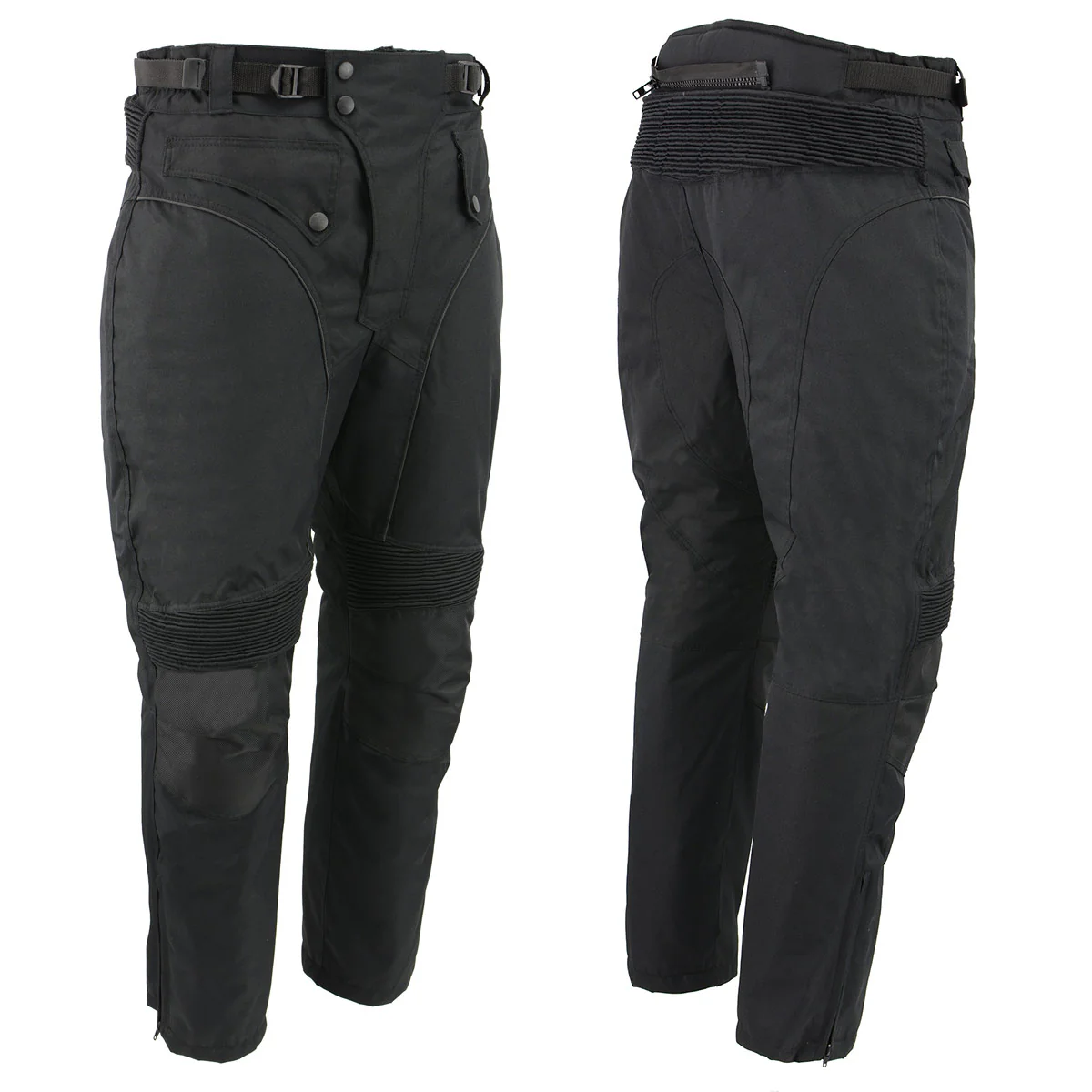 Men's XS2821 Black Water-Resistant Nylon Racing Over Pants with Armor - Image 3