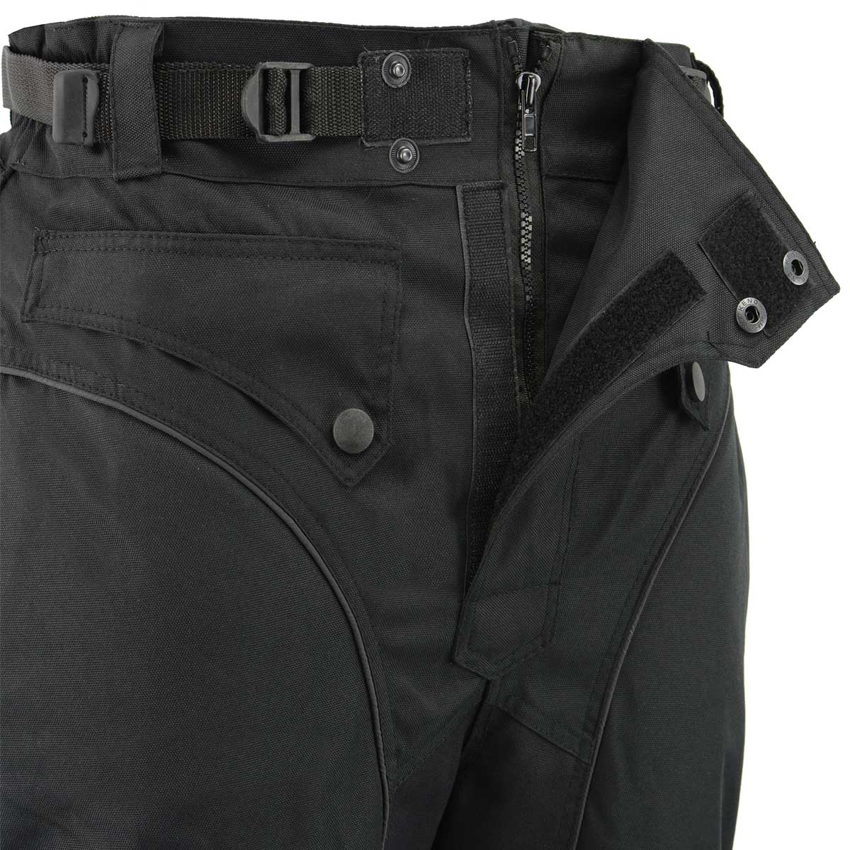 Men's XS2821 Black Water-Resistant Nylon Racing Over Pants with Armor - Image 7