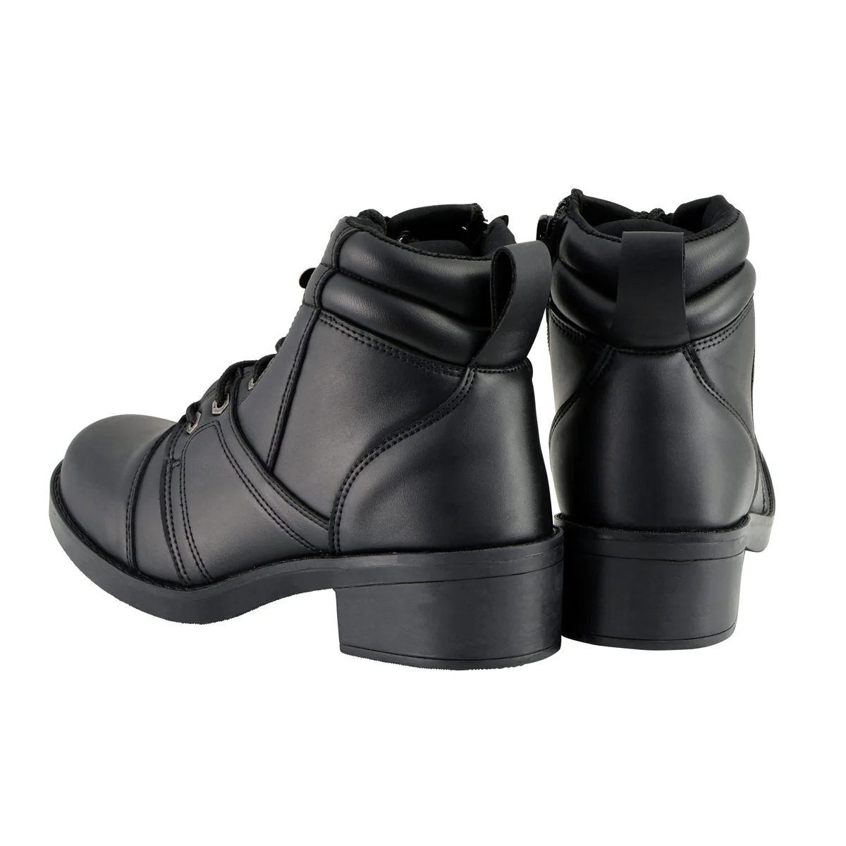 Milwaukee Leather MBK9255 Boys Black Lace-Up Boots with Side Zipper Entry - Image 7