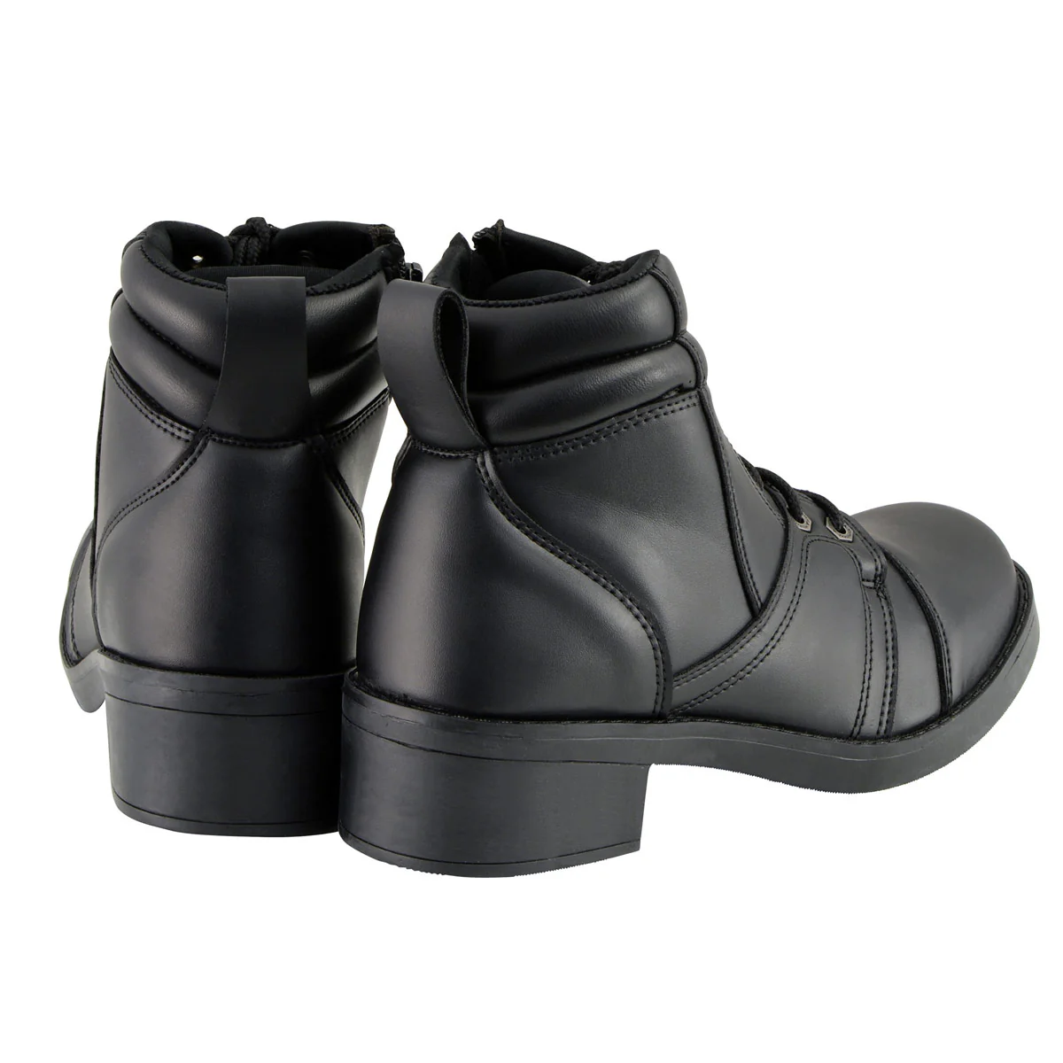Milwaukee Leather MBK9255 Boys Black Lace-Up Boots with Side Zipper Entry - Image 8