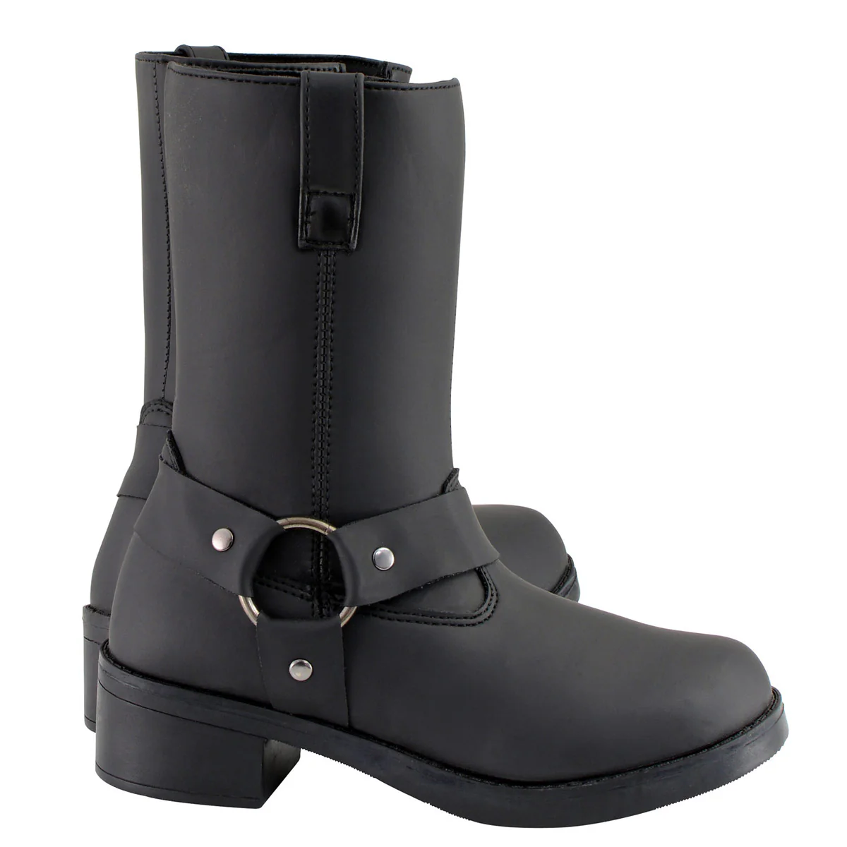 Milwaukee Leather MBK9280 Boys Classic Black Harness Biker Boots - Image 10