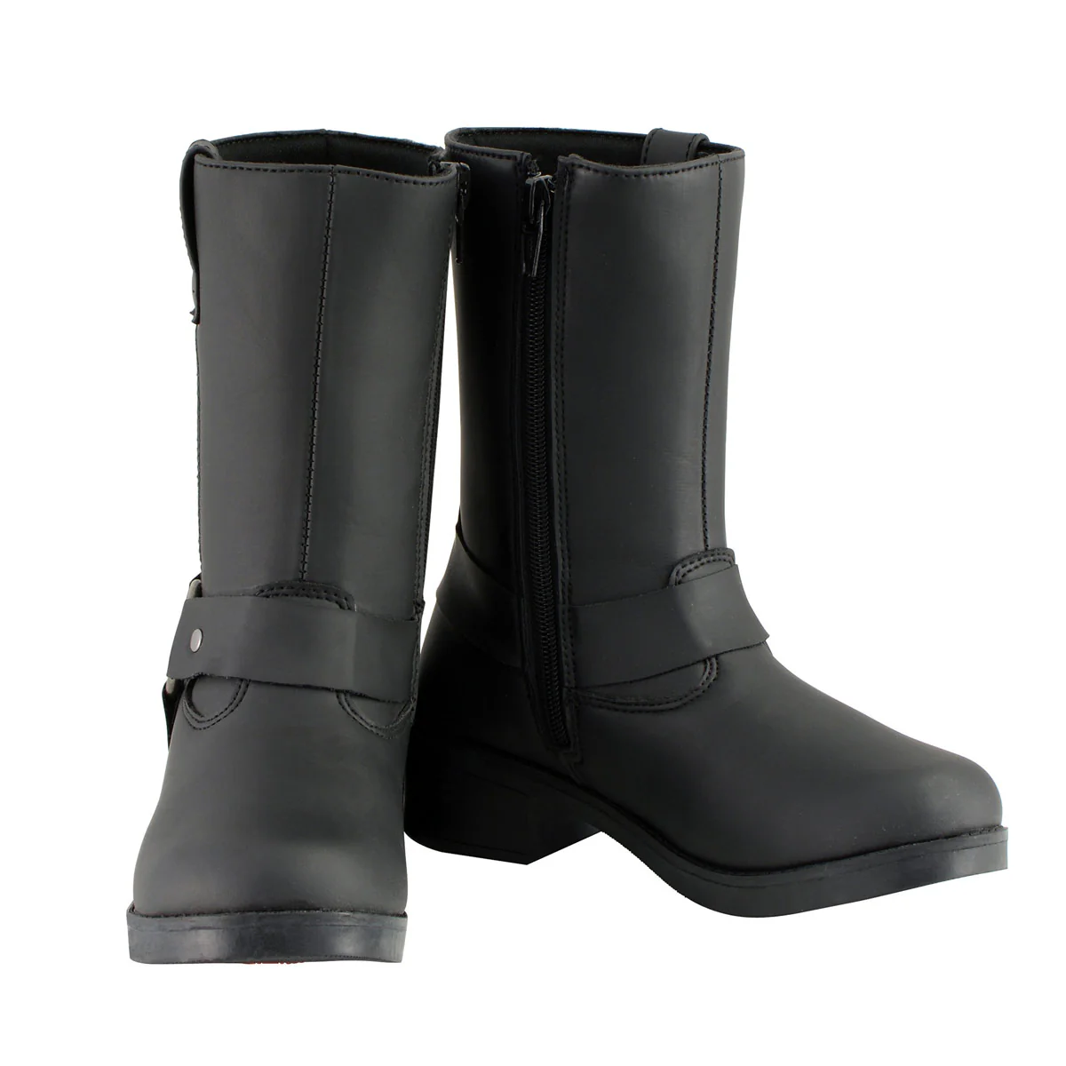Milwaukee Leather MBK9280 Boys Classic Black Harness Biker Boots - Image 2