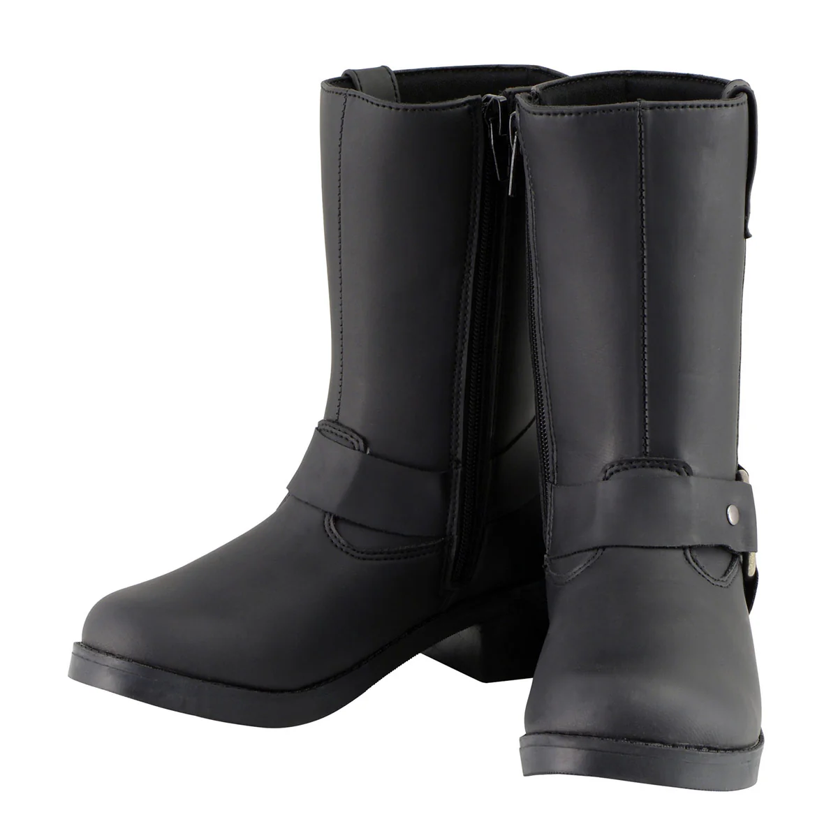 Milwaukee Leather MBK9280 Boys Classic Black Harness Biker Boots - Image 5