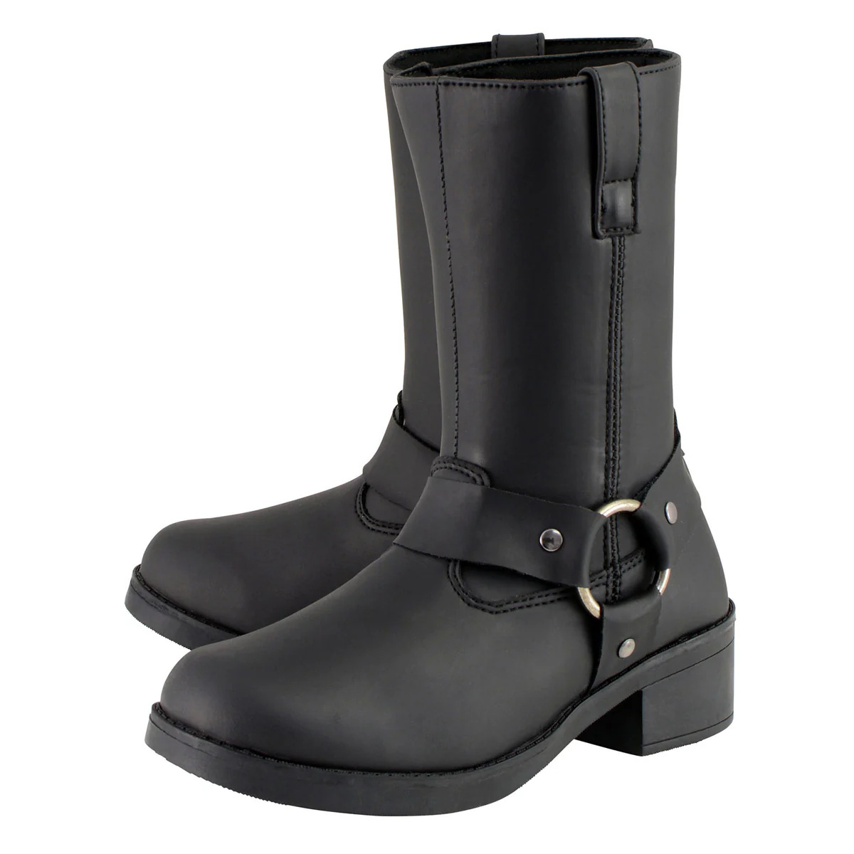 Milwaukee Leather MBK9280 Boys Classic Black Harness Biker Boots - Image 6