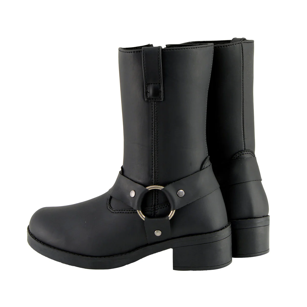 Milwaukee Leather MBK9280 Boys Classic Black Harness Biker Boots - Image 7