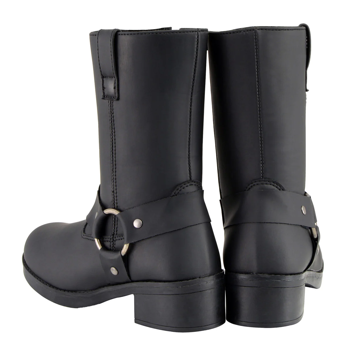 Milwaukee Leather MBK9280 Boys Classic Black Harness Biker Boots - Image 8