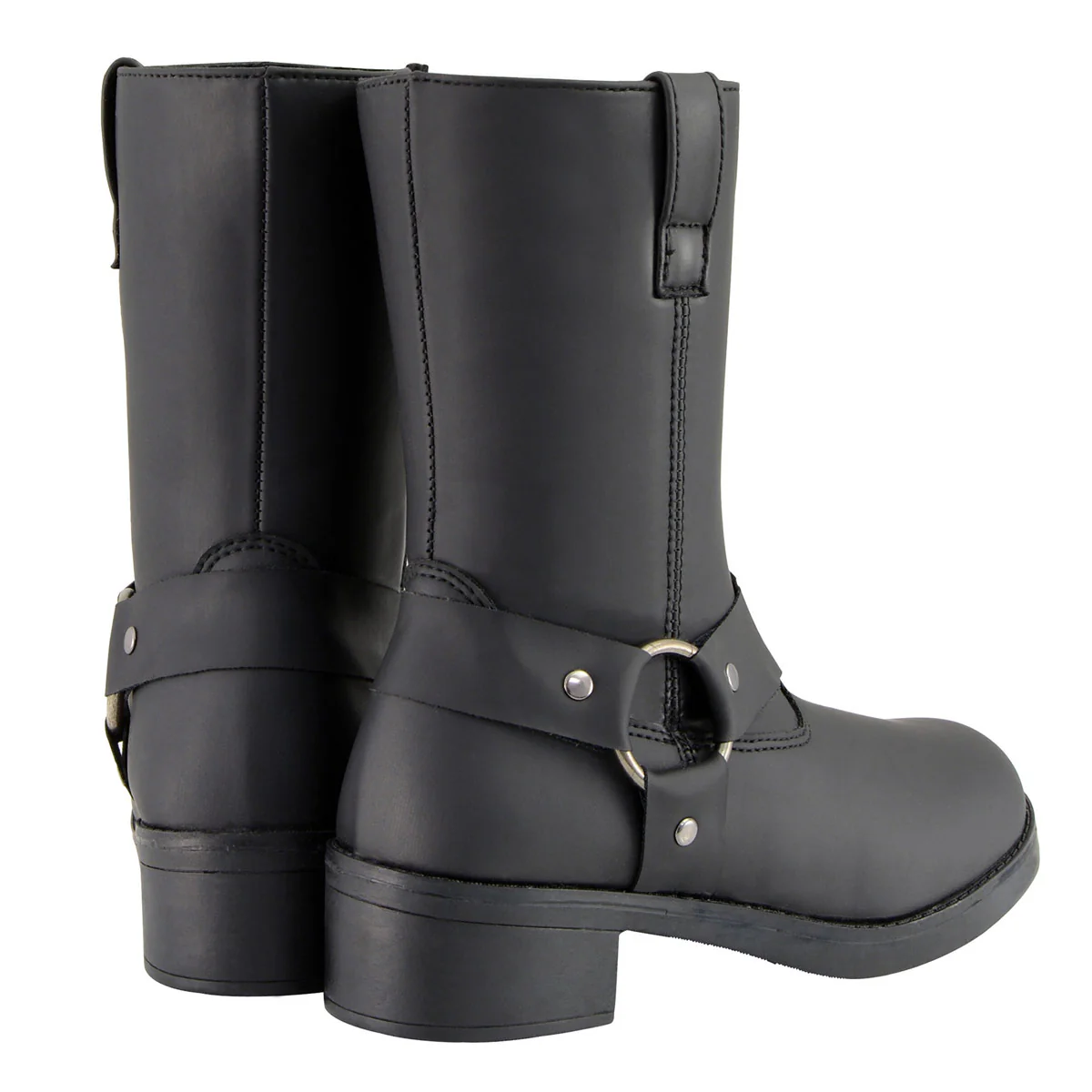 Milwaukee Leather MBK9280 Boys Classic Black Harness Biker Boots - Image 9
