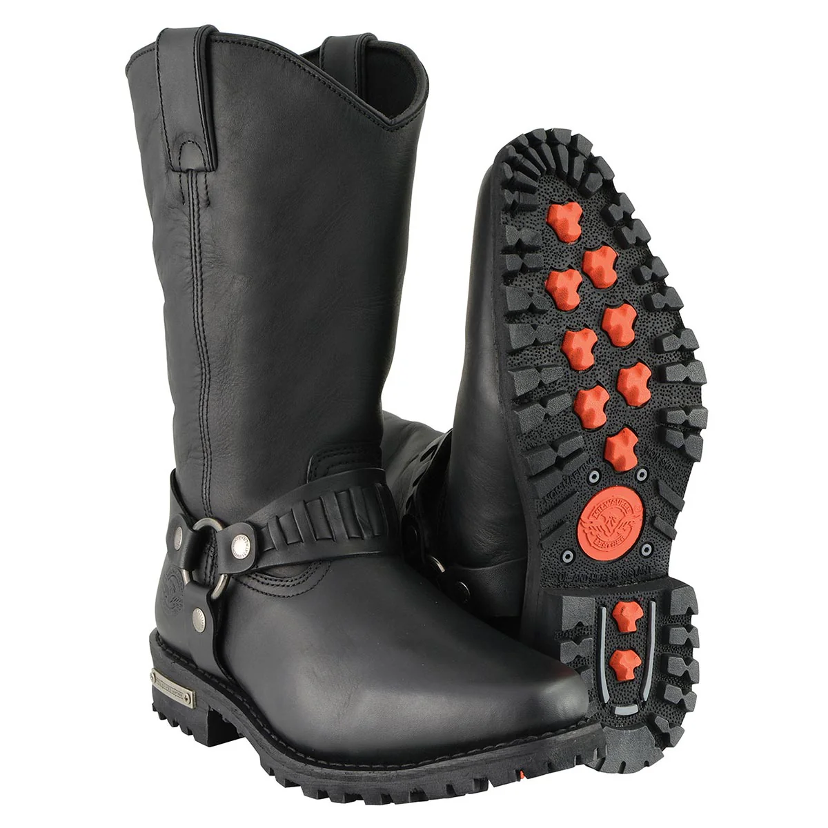 Milwaukee Leather Men’s Classic Harness Black Leather 11-Inch Western Style Motorcycle Boots MBM9015 - Image 10