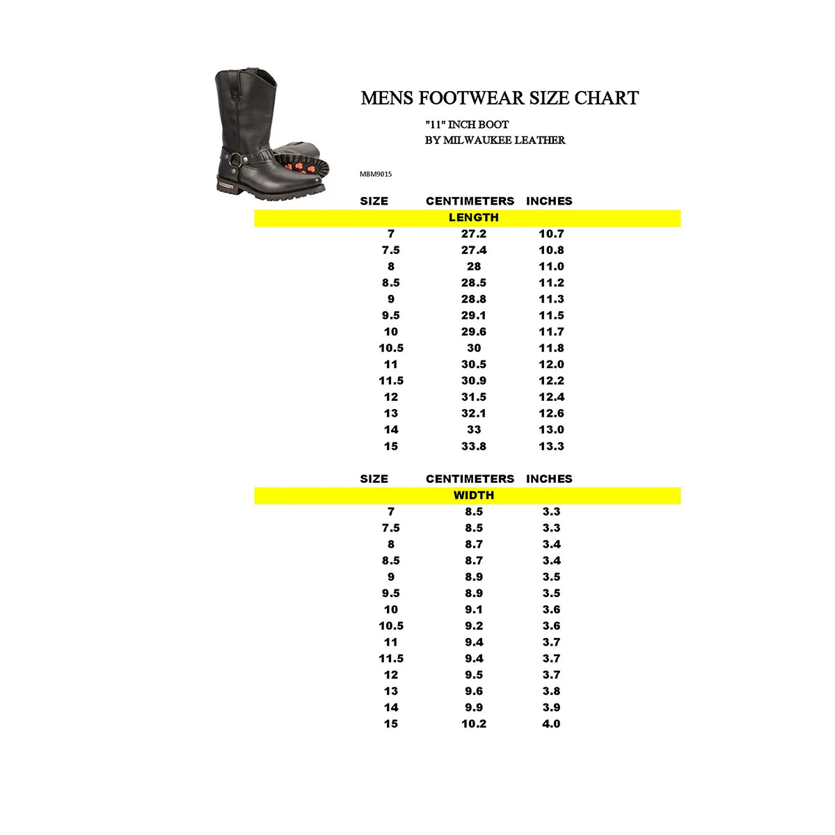 Milwaukee Leather Men’s Classic Harness Black Leather 11-Inch Western Style Motorcycle Boots MBM9015 - Image 3