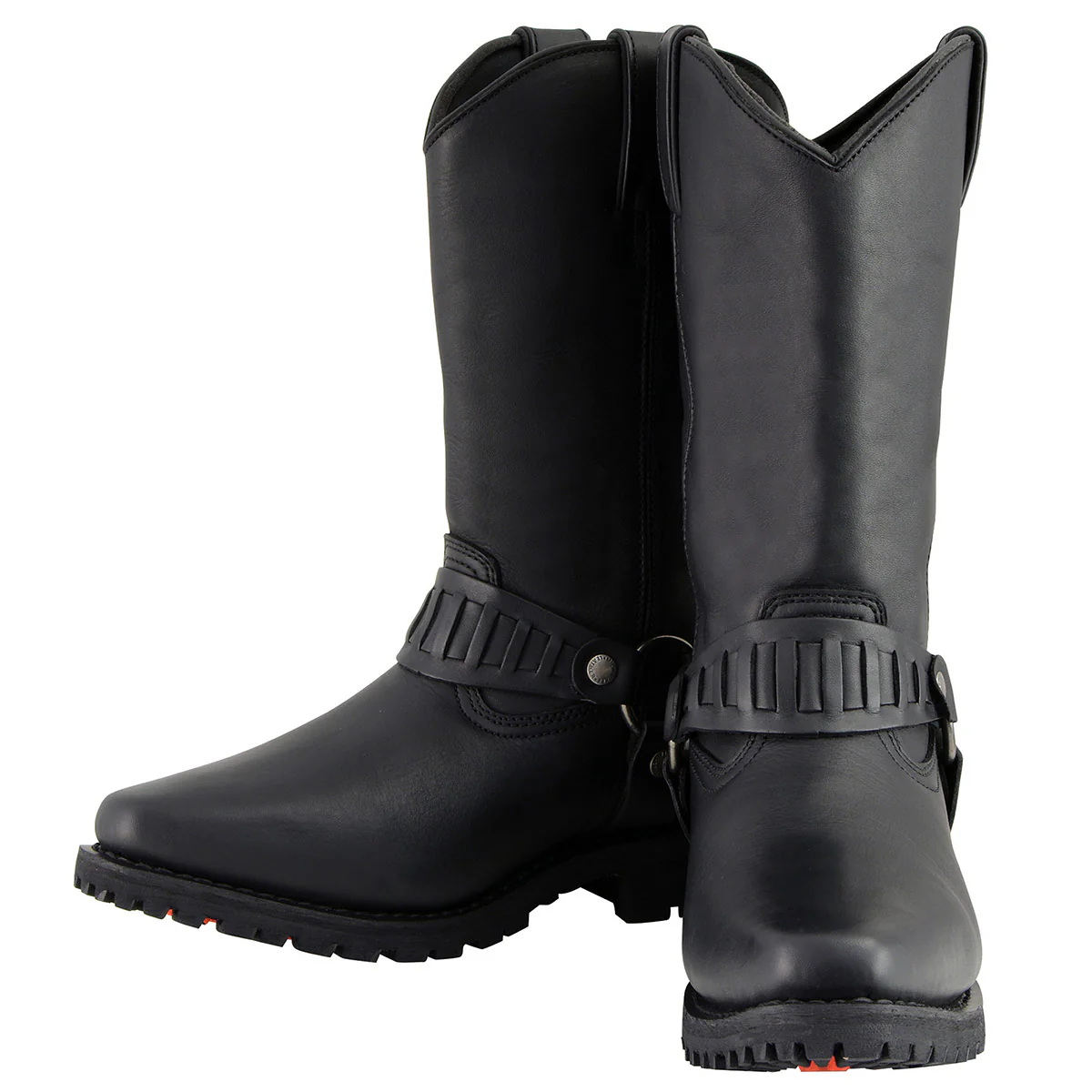 Milwaukee Leather Men’s Classic Harness Black Leather 11-Inch Western Style Motorcycle Boots MBM9015 - Image 4