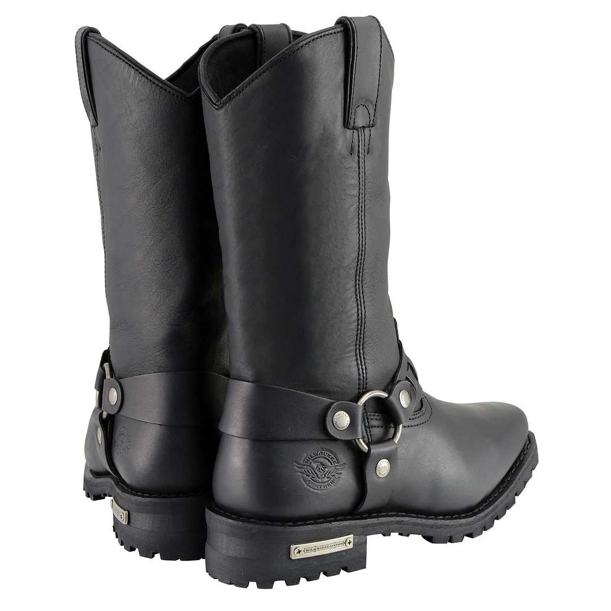 Milwaukee Leather Men’s Classic Harness Black Leather 11-Inch Western Style Motorcycle Boots MBM9015 - Image 8
