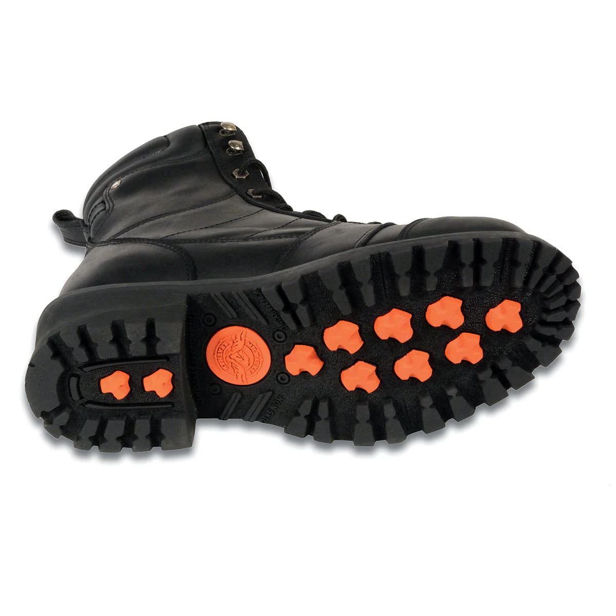 Milwaukee Leather Men's Classic Black Leather 8-inch Lace-Up Logger Motorcycle Rider Boots MBM9030 - Image 4