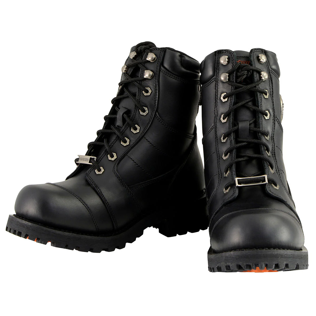 Milwaukee Leather Men's Classic Black Leather 8-inch Lace-Up Logger Motorcycle Rider Boots MBM9030 - Image 5