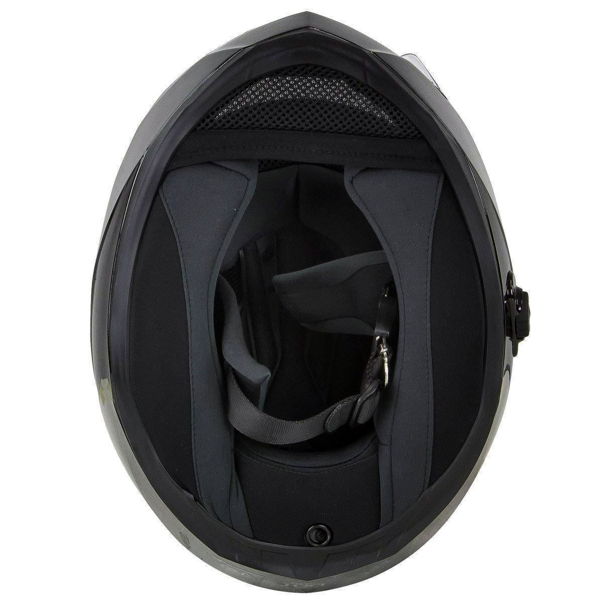 Milwaukee Helmets H512 Titanium and Blue Chit-Chat Full Face Wireless Motorcycle Helmet-Stream Music-Phone Calls - Image 13