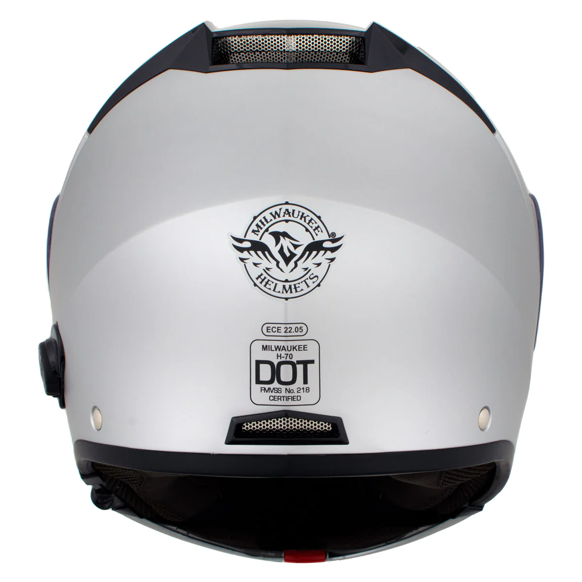 Milwaukee Helmets H7010 Flat Gray Mayday Modular Full Face Wireless Motorcycle Helmet-Stream Music-Phone Calls - Image 6