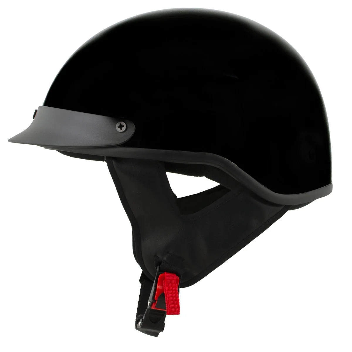 Milwaukee Helmets MPH9719DOT Momentum DOT Black Half Face Motorcycle Helmet Biker w/ Drop Down Visor - Image 6