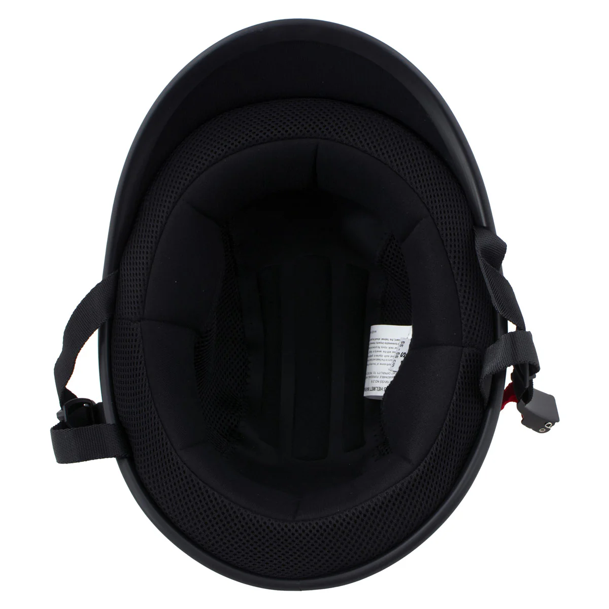 Milwaukee Helmets MPH9751DOT Polo Style DOT Gloss Black Motorcycle Half Face Helmet Biker - Image 4