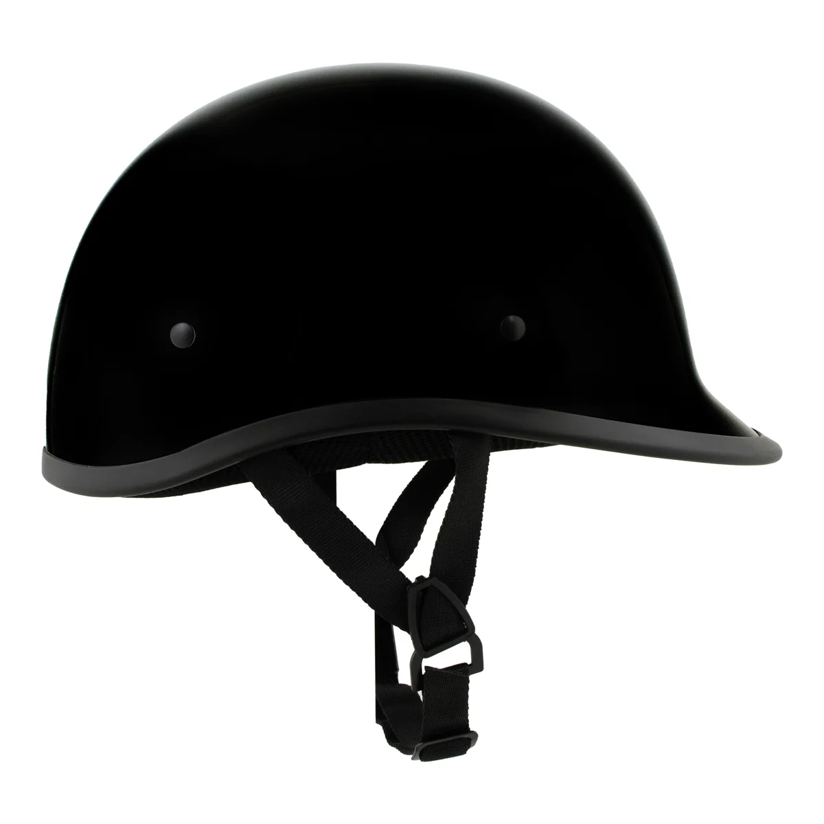 Milwaukee Helmets MPH9751DOT Polo Style DOT Gloss Black Motorcycle Half Face Helmet Biker - Image 6