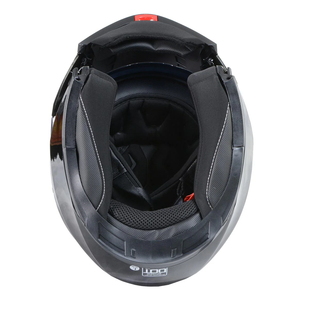 Milwaukee Helmets MPH9806DOT Ionized Gloss Black Advanced Motorcycle Modular Helmet Biker w/ Drop Down Visor - Image 16