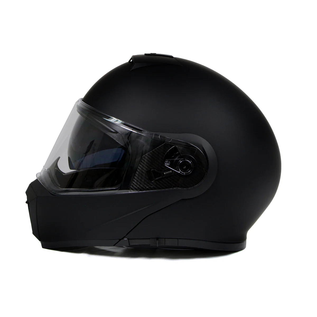Milwaukee Helmets MPH9812DOT Flat Black Menace Advanced Motorcycle Modular Helmet Biker w/ Drop Down Visor - Image 10