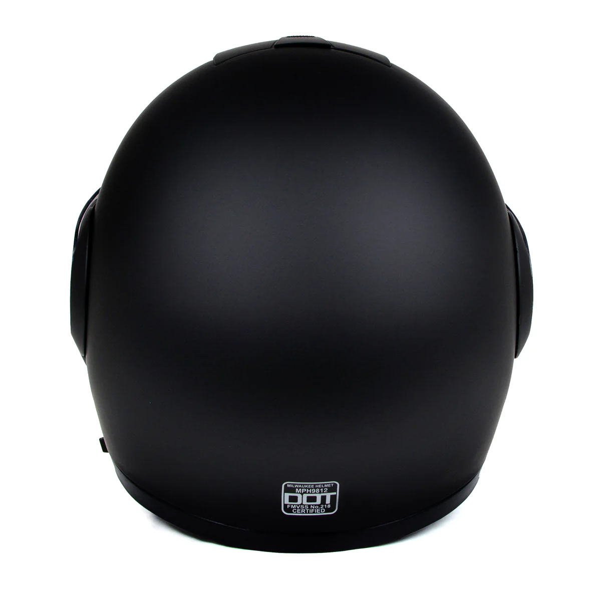 Milwaukee Helmets MPH9812DOT Flat Black Menace Advanced Motorcycle Modular Helmet Biker w/ Drop Down Visor - Image 12