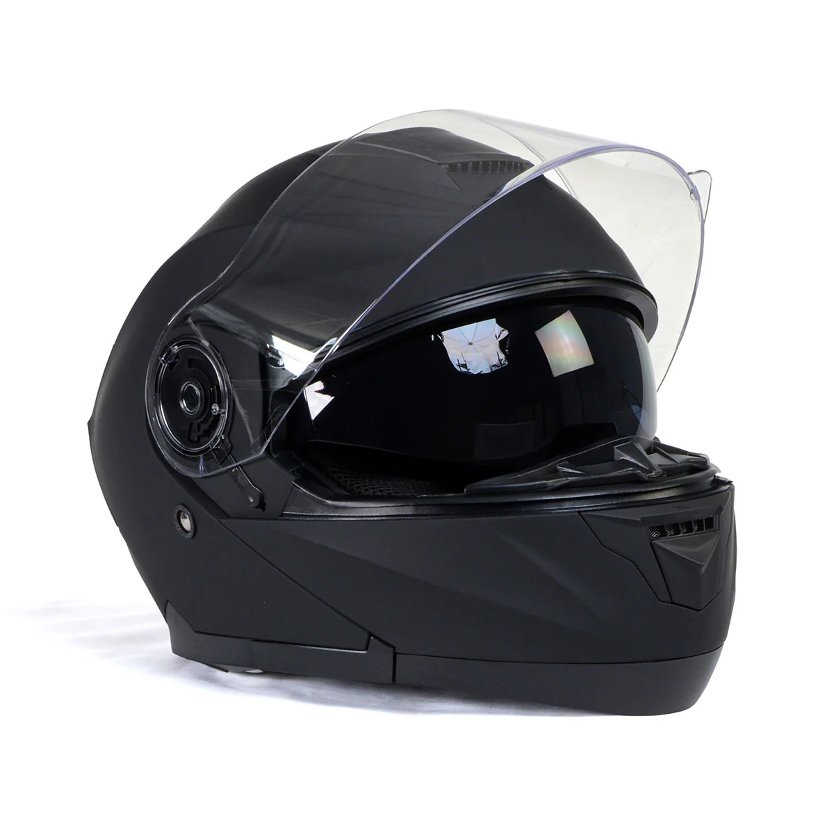 Milwaukee Helmets Breeze Flat Black Advanced Motorcycle Modular Helmet w/ Drop Down Visor DOT Approved MPH9814DOT - Image 8