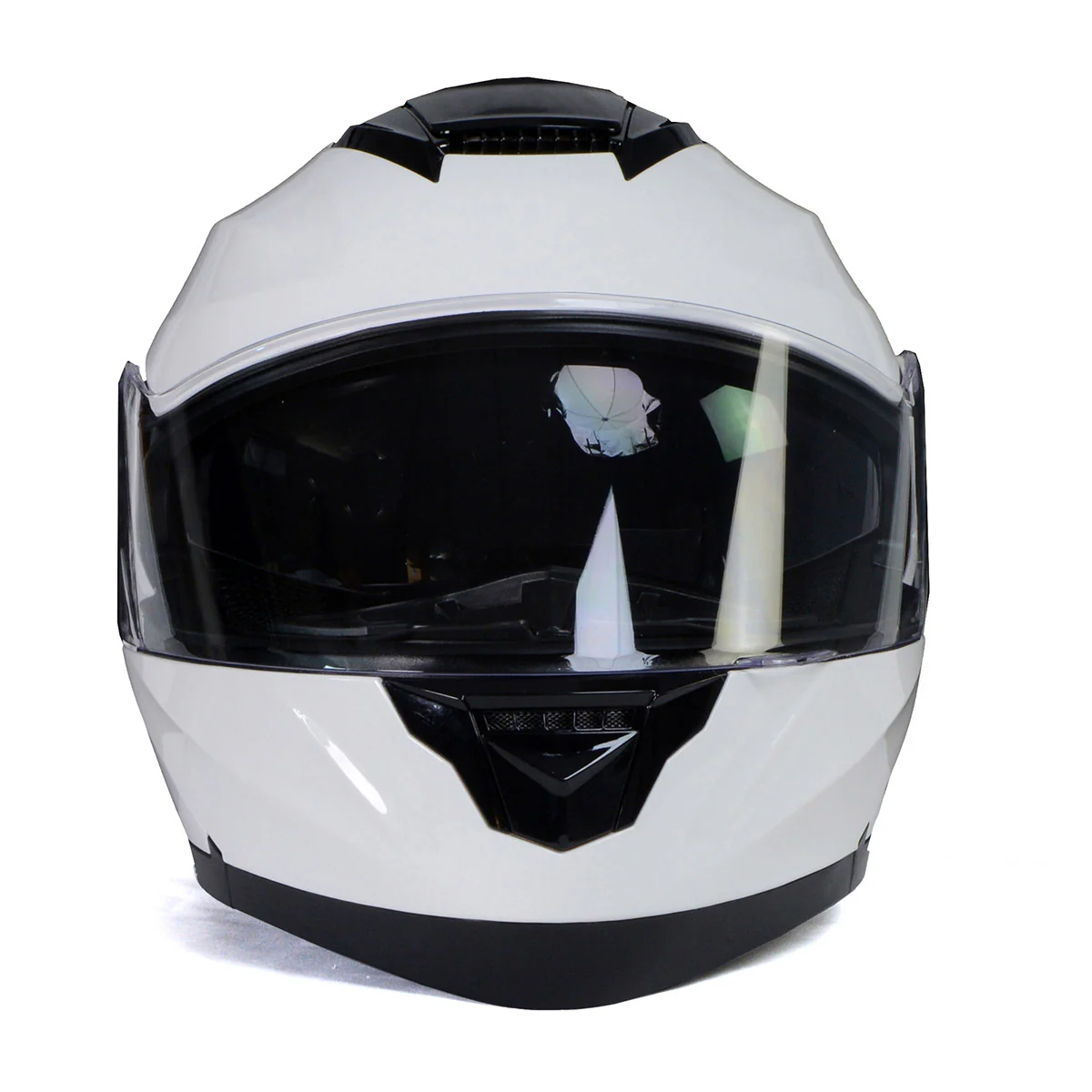 Milwaukee Helmets MPH9816DOT Breeze White Advanced Motorcycle Modular Helmet Biker w/ Drop Down Visor - Image 8