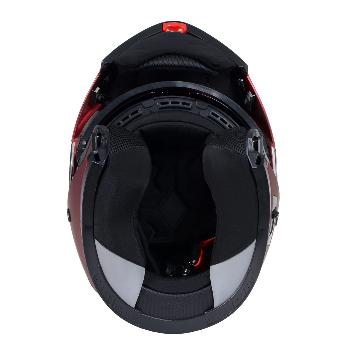 Milwaukee Helmets MPH9817DOT Breeze Red Advanced Motorcycle Modular Helmet Biker w/ Drop Down Visor - Image 15