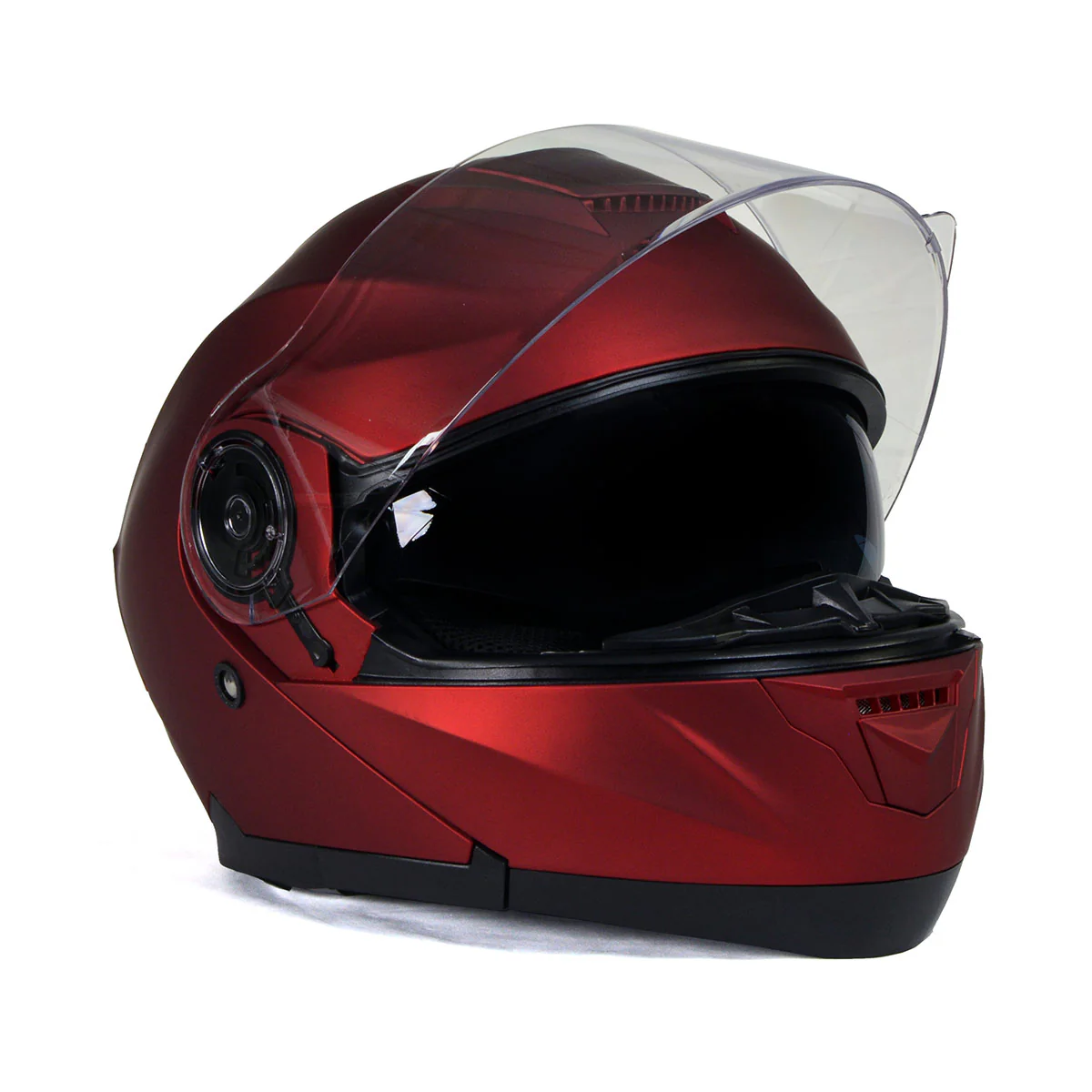 Milwaukee Helmets MPH9817DOT Breeze Red Advanced Motorcycle Modular Helmet Biker w/ Drop Down Visor - Image 8