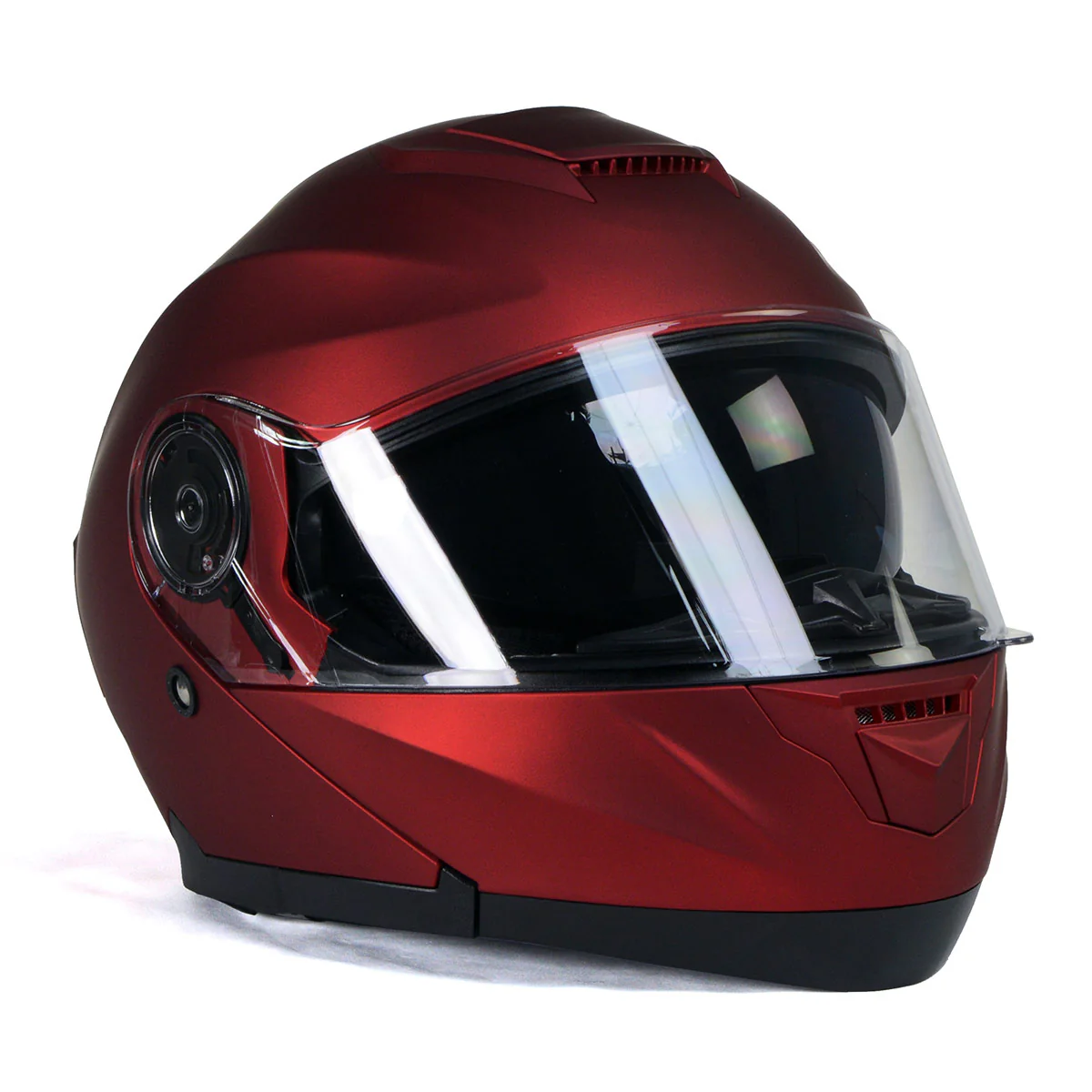 Milwaukee Helmets MPH9817DOT Breeze Red Advanced Motorcycle Modular Helmet Biker w/ Drop Down Visor - Image 9
