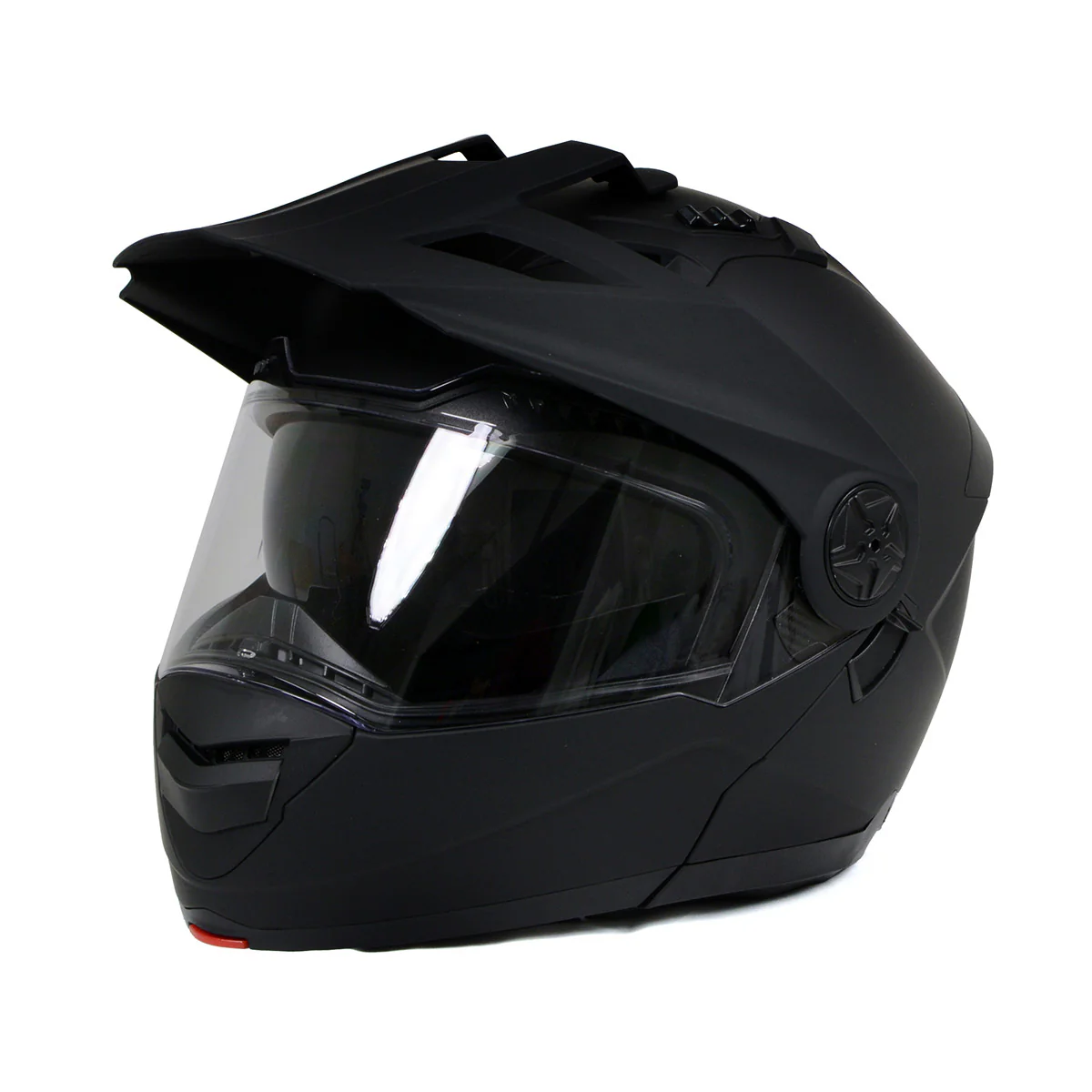 Milwaukee Helmets MPH9820DOT Flat Black Ominous Dual Sport Advanced Motorcycle Modular Helmet Biker - Image 10