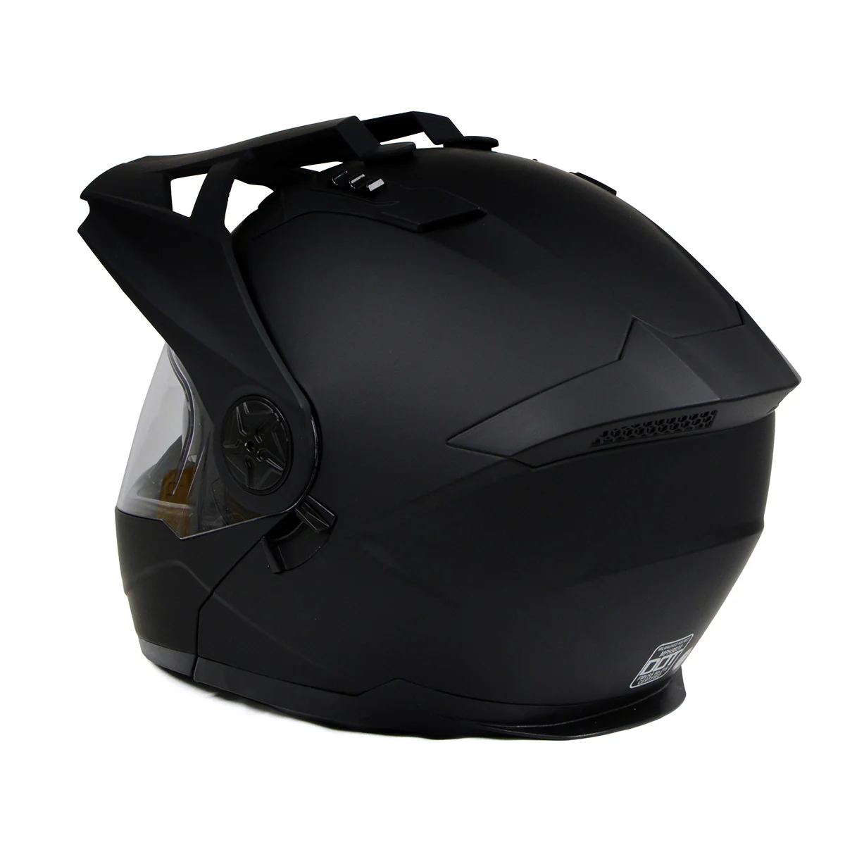 Milwaukee Helmets MPH9820DOT Flat Black Ominous Dual Sport Advanced Motorcycle Modular Helmet Biker - Image 12